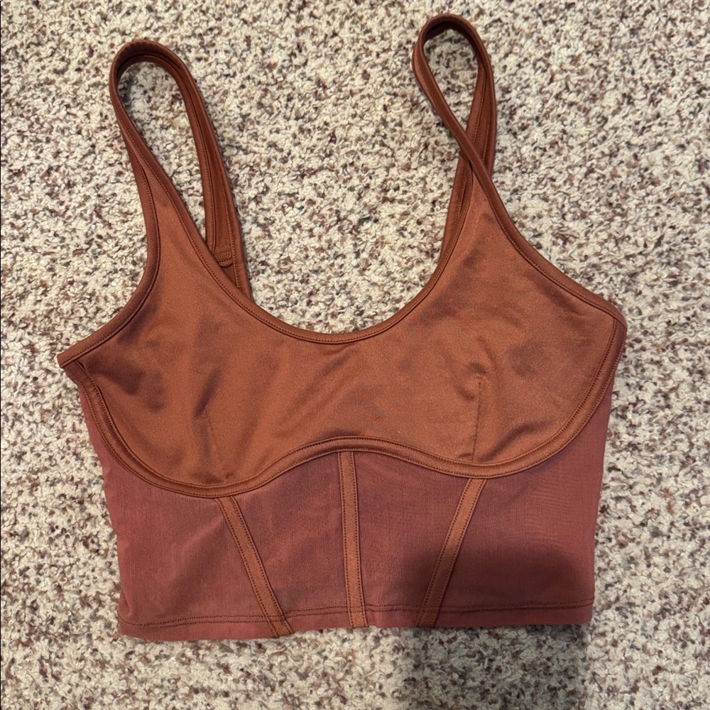 Alo Women's Rust corset Bra top - Picture 3 of 3